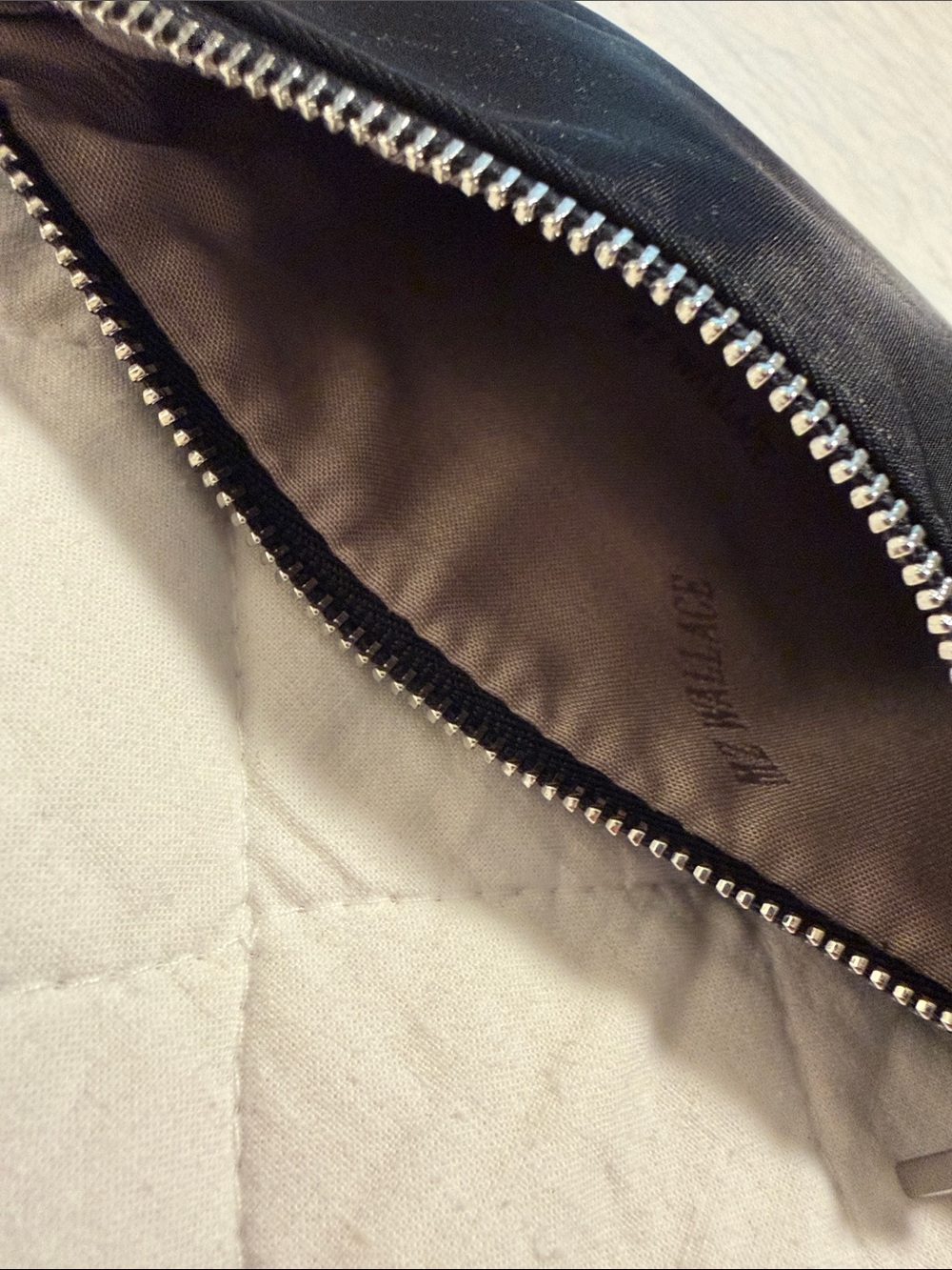 MZ Wallace Black Nylon Toiletry Pouch with Brown Leather Logo Patch - Picture 5 of 5